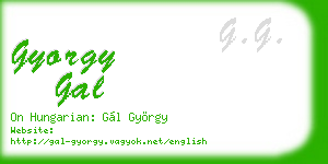 gyorgy gal business card